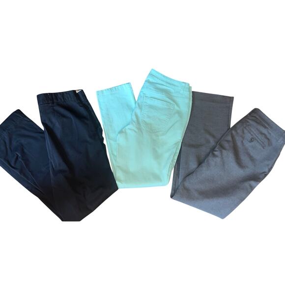 Bundle of 3 Christopher and Banks Dress Pants Jeans Lot Size 6 Gray Black Blue - Picture 1 of 16